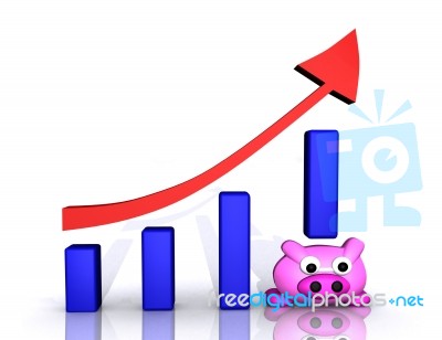 Reserve Funds And Growth Graph Stock Image
