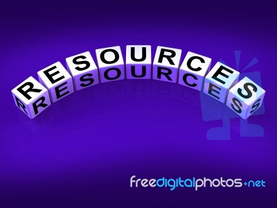 Resources Blocks Mean Collateral Assets And Savings Stock Image