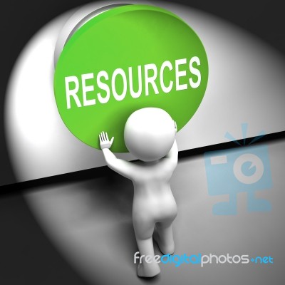 Resources Pressed Means Funds Capital Or Staff Stock Image