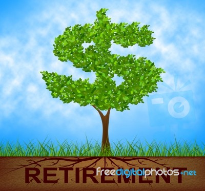 Retirement Tree Indicates Finish Work And Branch Stock Image