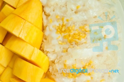 Rice With Mango Stock Photo
