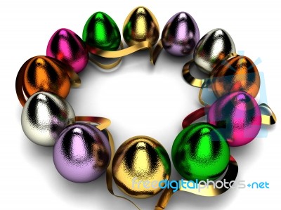 Ring Of Easter Eggs Stock Image