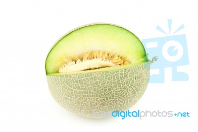 Ripe Green Melon Stock Photo