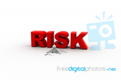 Risk Text Stock Image