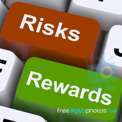 Risks Rewards Keys Stock Image
