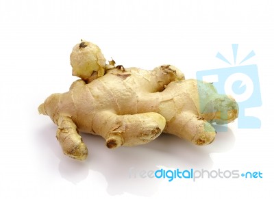Root Ginger Isolated On A White Studio Background Stock Photo