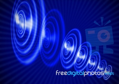 Round Abstract Blue Background Stock Image