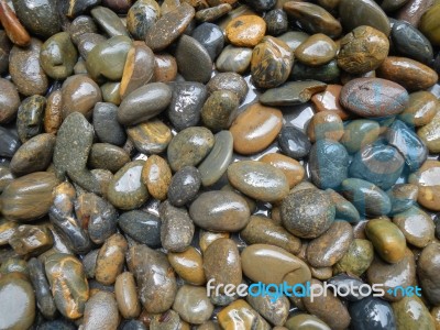 Round River Stone Stock Photo