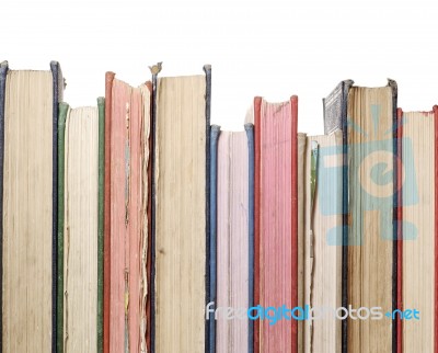 Row Of Old Books Stock Photo