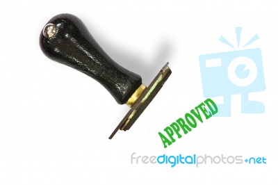 Rubber Stamp Approved Stock Photo