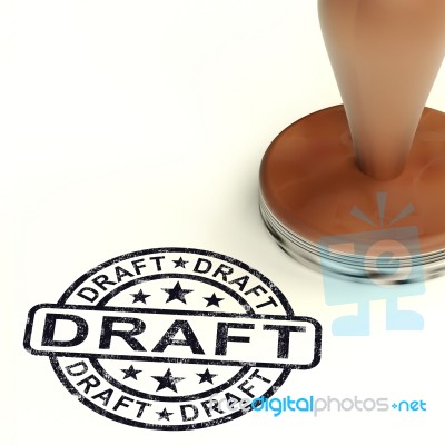 Rubber Stamp With Draft Word Stock Image