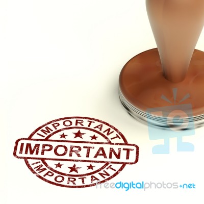 Rubber Stamp With Important Word Stock Image
