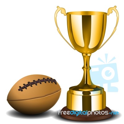 Rugby Trophy Stock Image