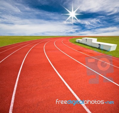 Running Track Stock Photo