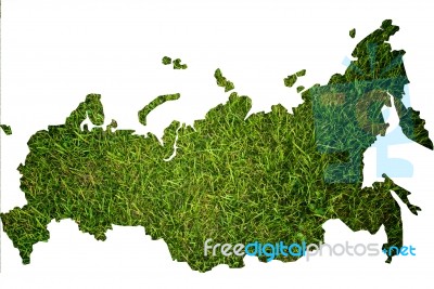 Russia Map Background Stock Photo