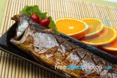 Saba Fish Steak Stock Photo