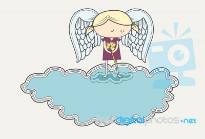 Sad Angel Stock Image