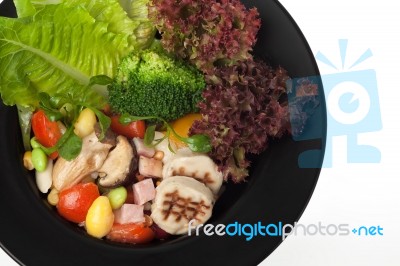 Salad Isolated Stock Photo