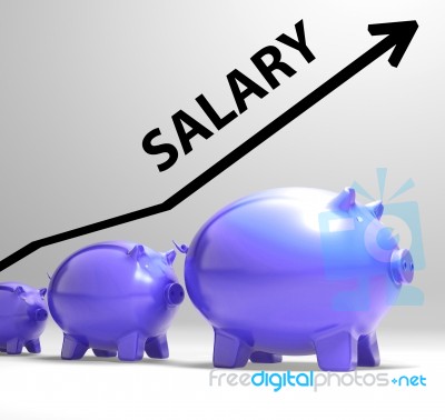 Salary Arrow Shows Pay Rise For Workers Stock Image