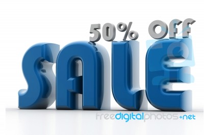 Sale 50 Percent Off  Stock Image