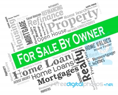 Sale By Owner Represents On Market And Display Stock Image