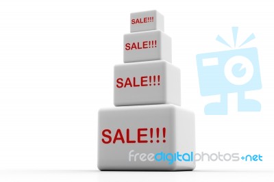 Sale Cube  Stock Image