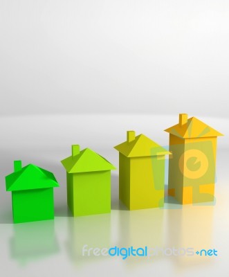 Sales Home In Color Stock Image