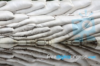 Sand Bags Stock Photo