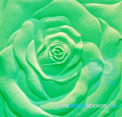 Sandstone Sculpture Of A Rose Stock Photo