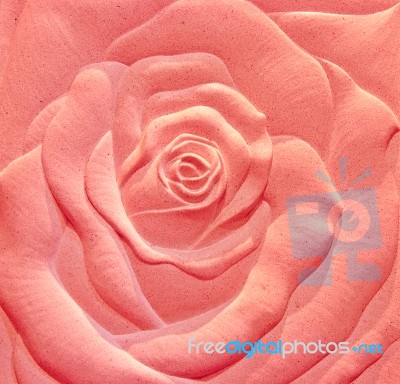Sandstone Sculpture Of Rose Stock Photo