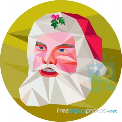 Santa Claus Father Christmas Low Polygon Stock Image
