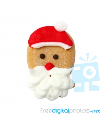 Santa Gingerbread Cookies Stock Photo