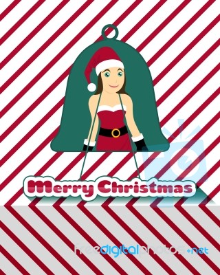 Santarina Christmas Card Stock Image