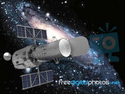 Satellite And Galaxy Stock Image