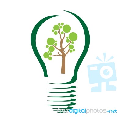 Save The Planet Bulb Stock Image