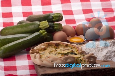 Savory Pie With Zucchini Stock Photo