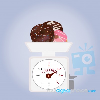 Scales With Donuts Stock Image