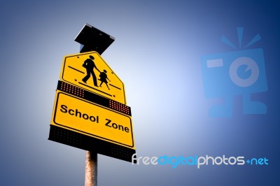 School Zone Stock Photo