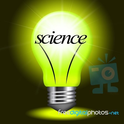 Science Lightbulb Shows Chemistry Physics And Formulas Stock Image