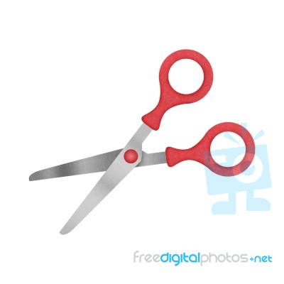 Scissors Isolated Is Tool Icon On A White Background Stock Image