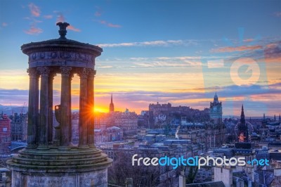 Scotland Edinburgh Calton Hill Stock Photo