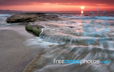 Sea At Sunrise Stock Photo