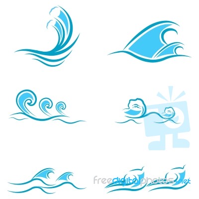 Sea Waves Icon Stock Image