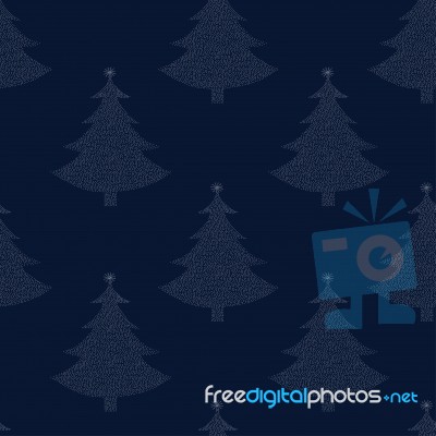 Seamless Pattern Christmas Tree Stock Image