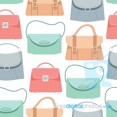 Seamless Pattern Of Colorful Bags Background Stock Image