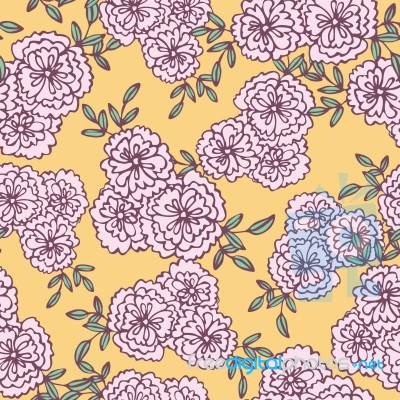 Seamless Pattern Of Flower Background Stock Image