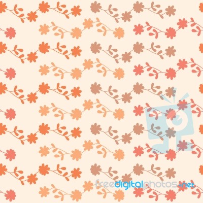 Seamless Pattern Of Flower Illustration Background Stock Image