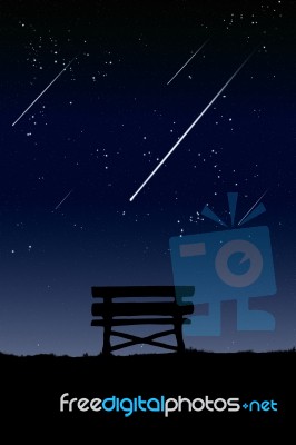 Seat For Viewing Meteors Stock Photo Seat For Viewing Meteors Stock Photo