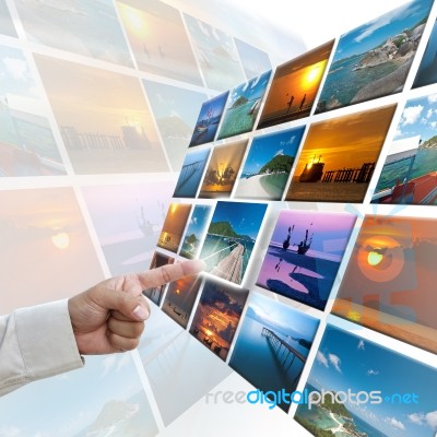 Selection Of Landscape Pictures Stock Photo