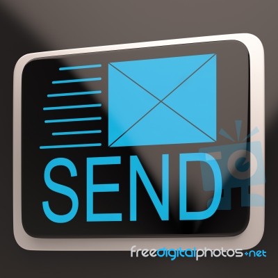Send Envelope Shows Email Message Inbox Online Stock Image